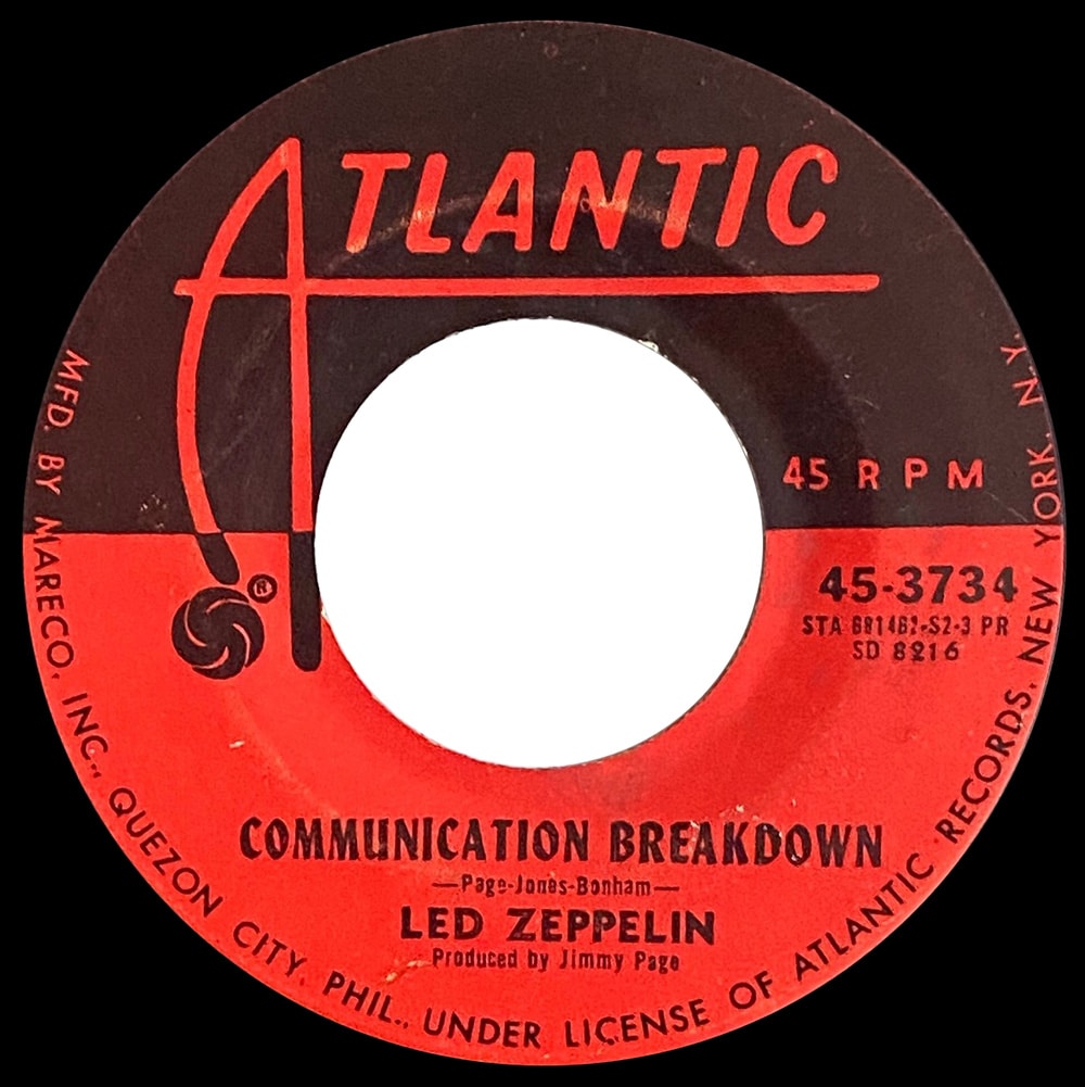 Single <br>Philippines (45-3734) <br>Good Times, Bad Times / Communication Breakdown (#2) - Image 3