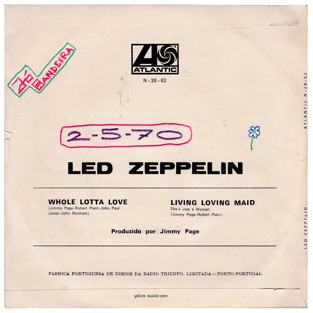 Single <br>Portugal (N-28-82) <br>Whole Lotta Love / Living Loving Maid (#9) - Image 2