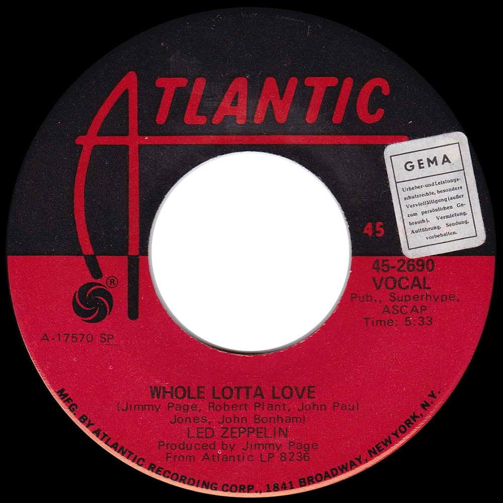 Single <br>Germany (45-2690) <br>Whole Lotta Love / Living Loving Maid
