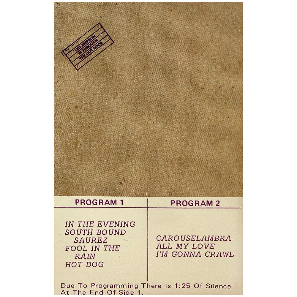 Cassette <br>In Through The Out Door <br>Canada (XCS-16002)
