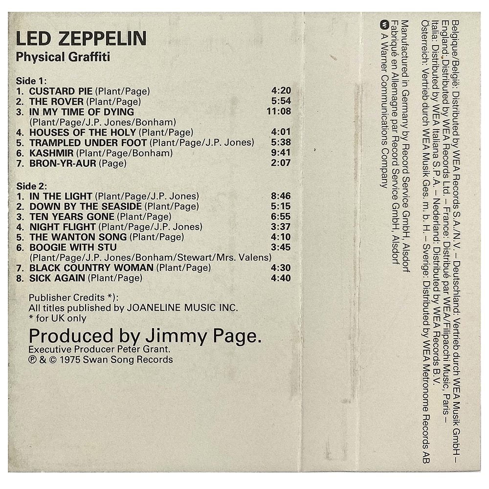 Cassette <br>Physical Graffiti <br>Germany (SK 489400) - Image 3
