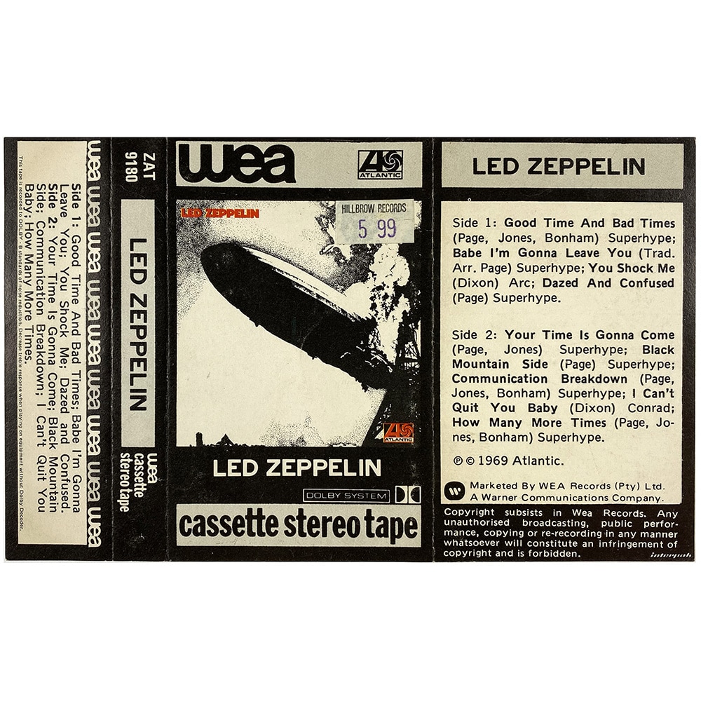 Cassette <br>Led Zeppelin <br>South Africa (ZAT 9180) - Image 2