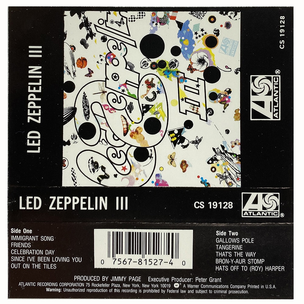 Cassette <br>Led Zeppelin III <br>USA (CS 19128) #2 - Image 2