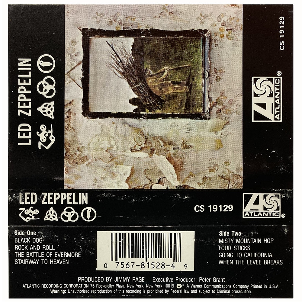 Cassette <br>Led Zeppelin IV <br> USA (CS 19129) #3 - Image 2