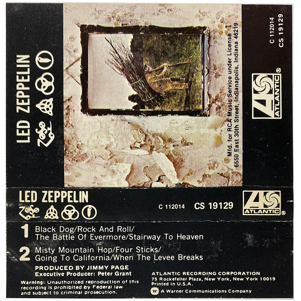 Cassette <br>Led Zeppelin IV <br> USA (CS 19129) #8 - Image 2