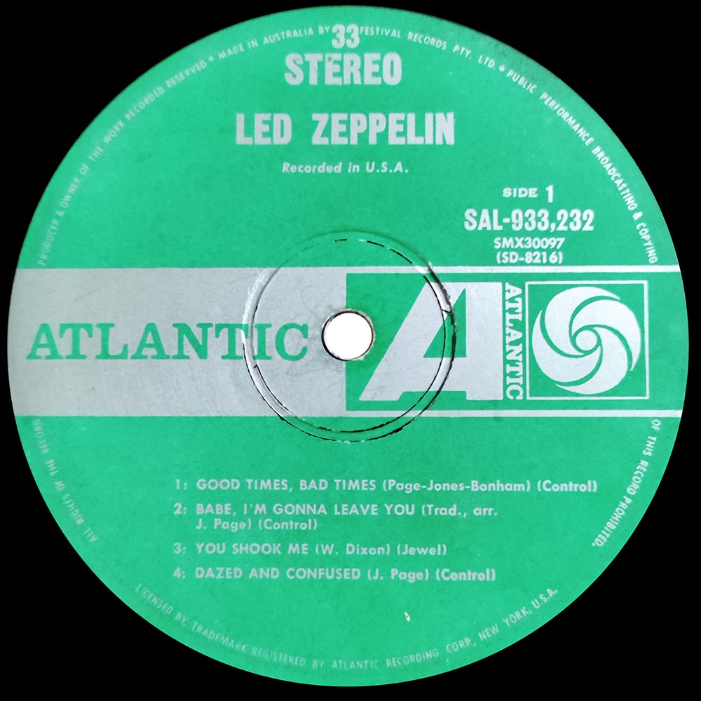 LP <br>Led Zeppelin <br>Australia (SAL-933,232) #5 - Image 3