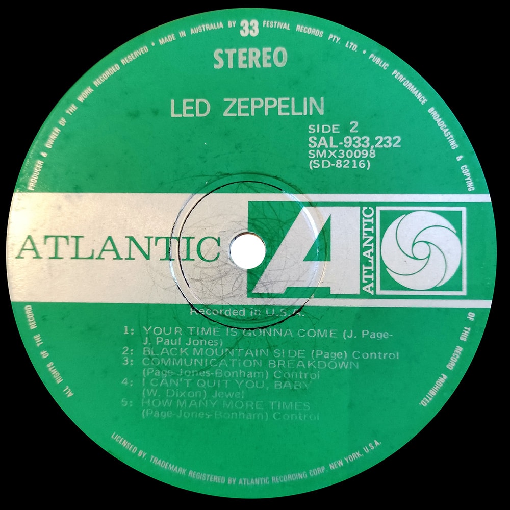 LP <br>Led Zeppelin <br>Australia (SAL-933,232) #9 - Image 4