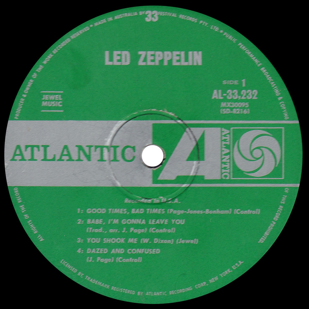 LP <br>Led Zeppelin <br>Australia (AL-933,232) #1 - Image 3