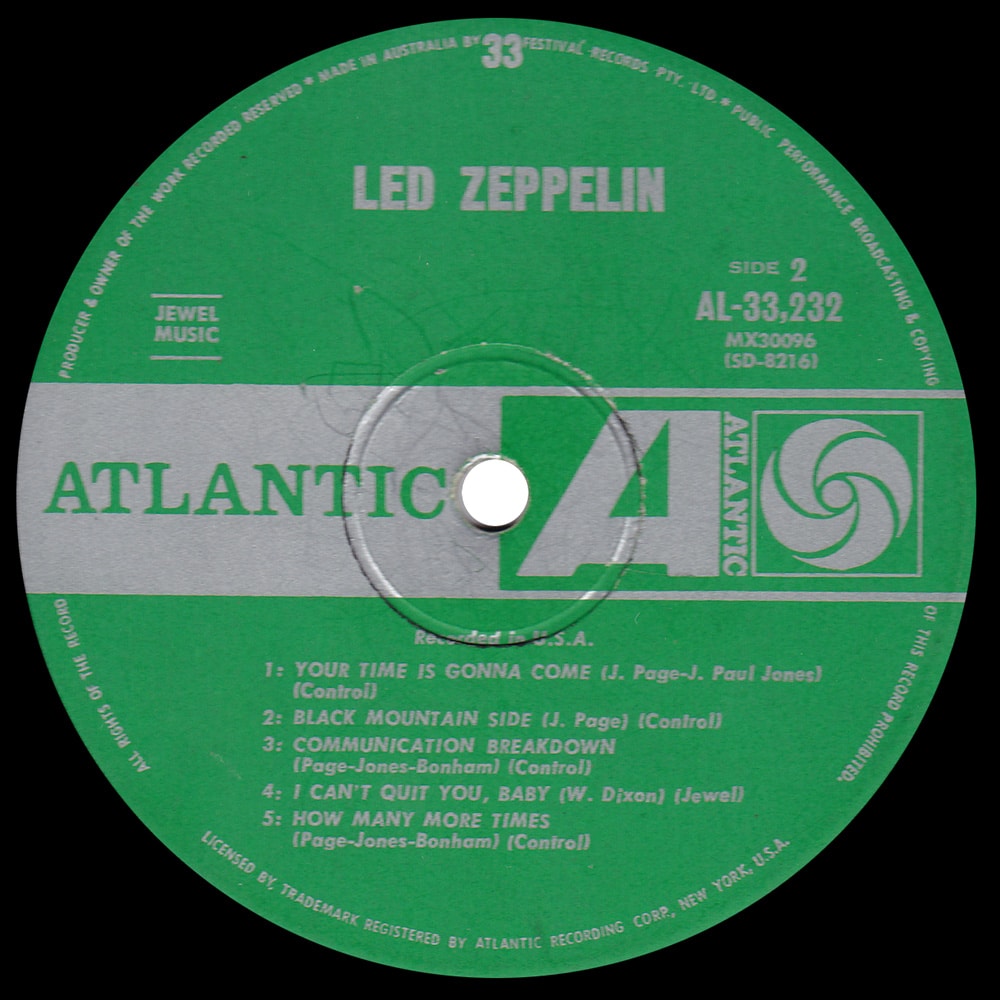 LP <br>Led Zeppelin <br>Australia (AL-933,232) #1 - Image 4