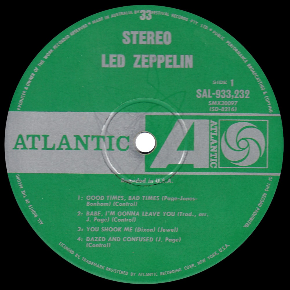 LP <br>Led Zeppelin <br>Australia (SAL-933,232) #4 - Image 3