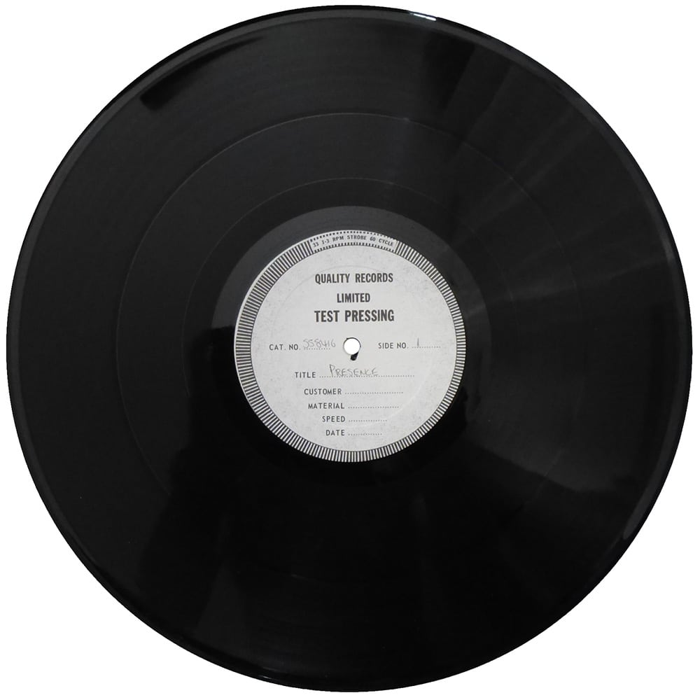 LP <br>Presence <br>Canada (SS 8416) Test Pressing - Image 3