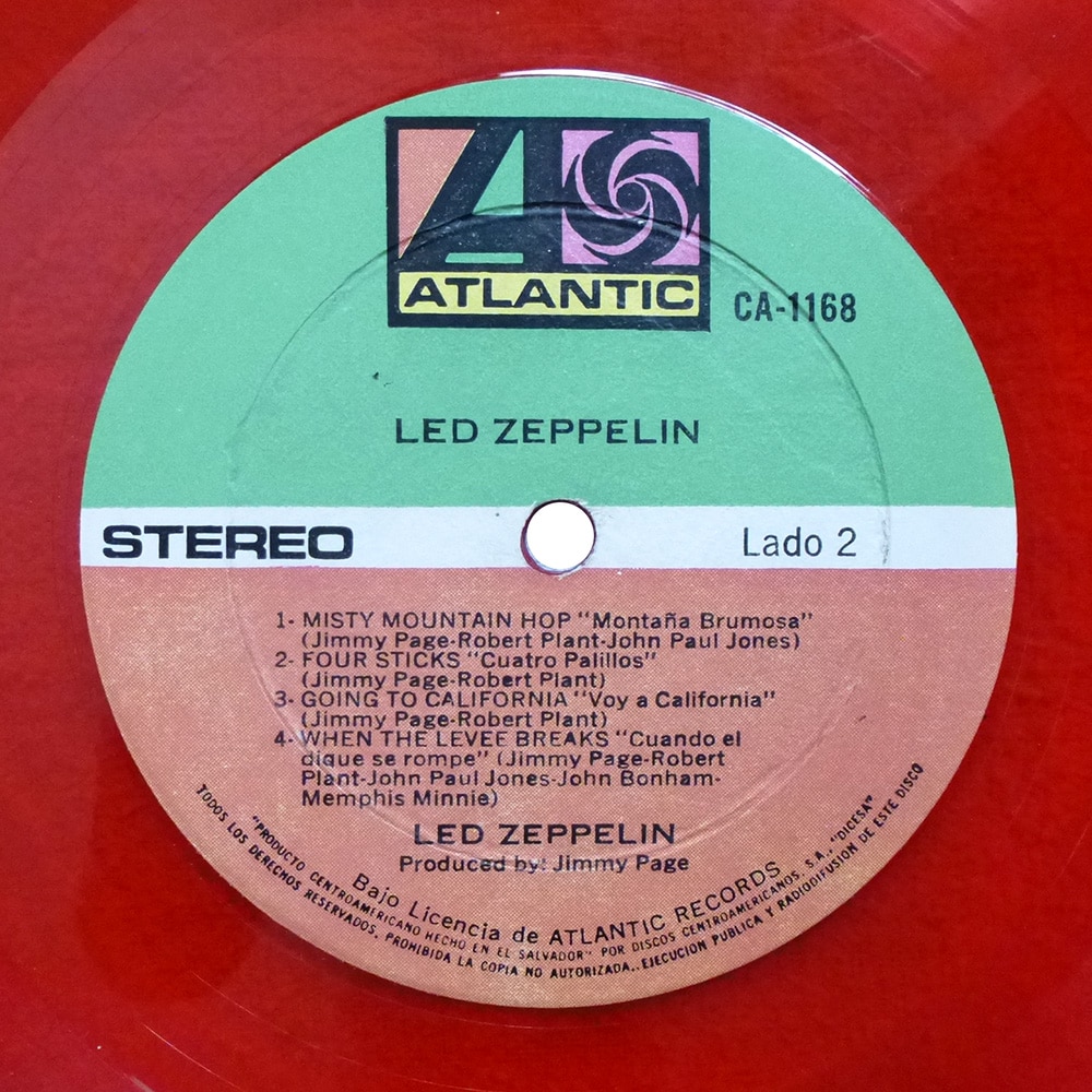 LP <br>Led Zeppelin IV <br>El Salvador, Colored Vinyl (CA-1168) - Image 4