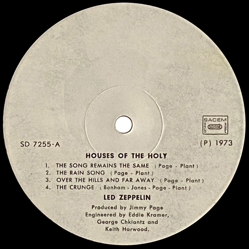 LP <br>Houses of the Holy <br>Lebanon (SD 7255) Promo - Image 4