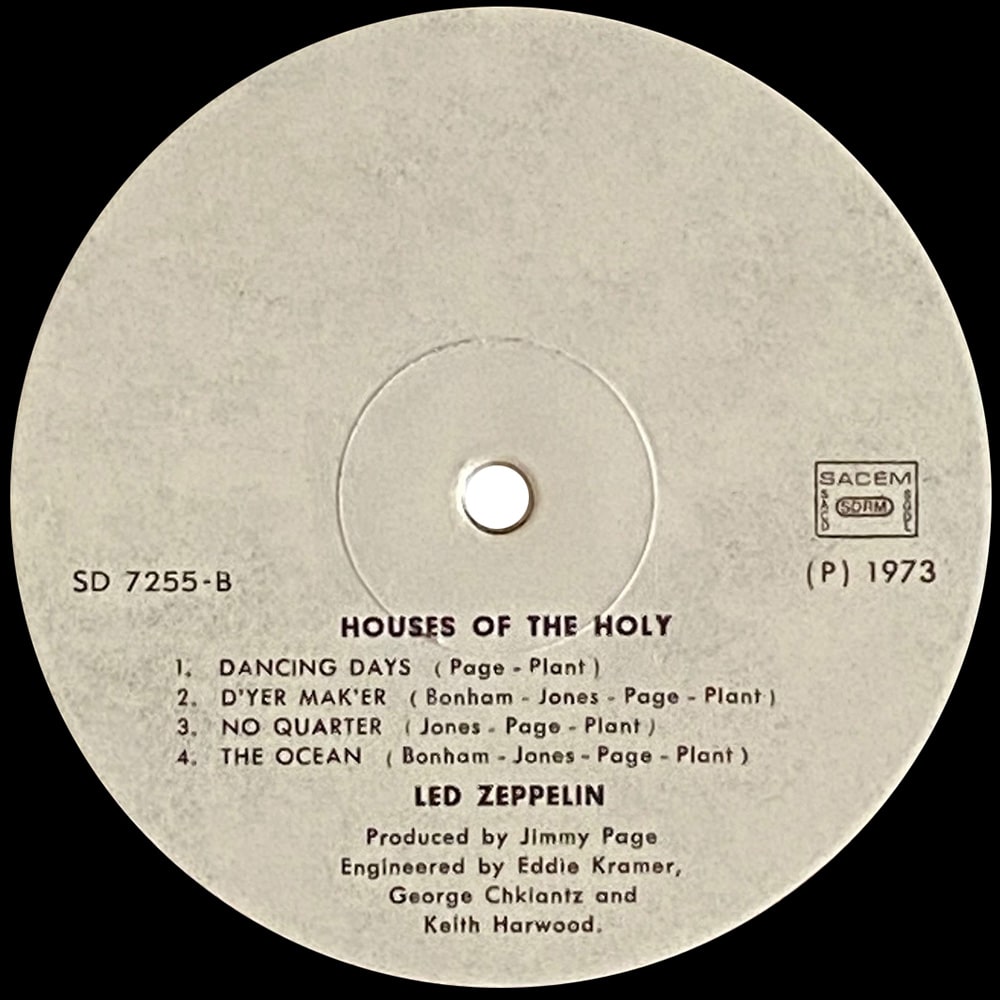 LP <br>Houses of the Holy <br>Lebanon (SD 7255) Promo - Image 5