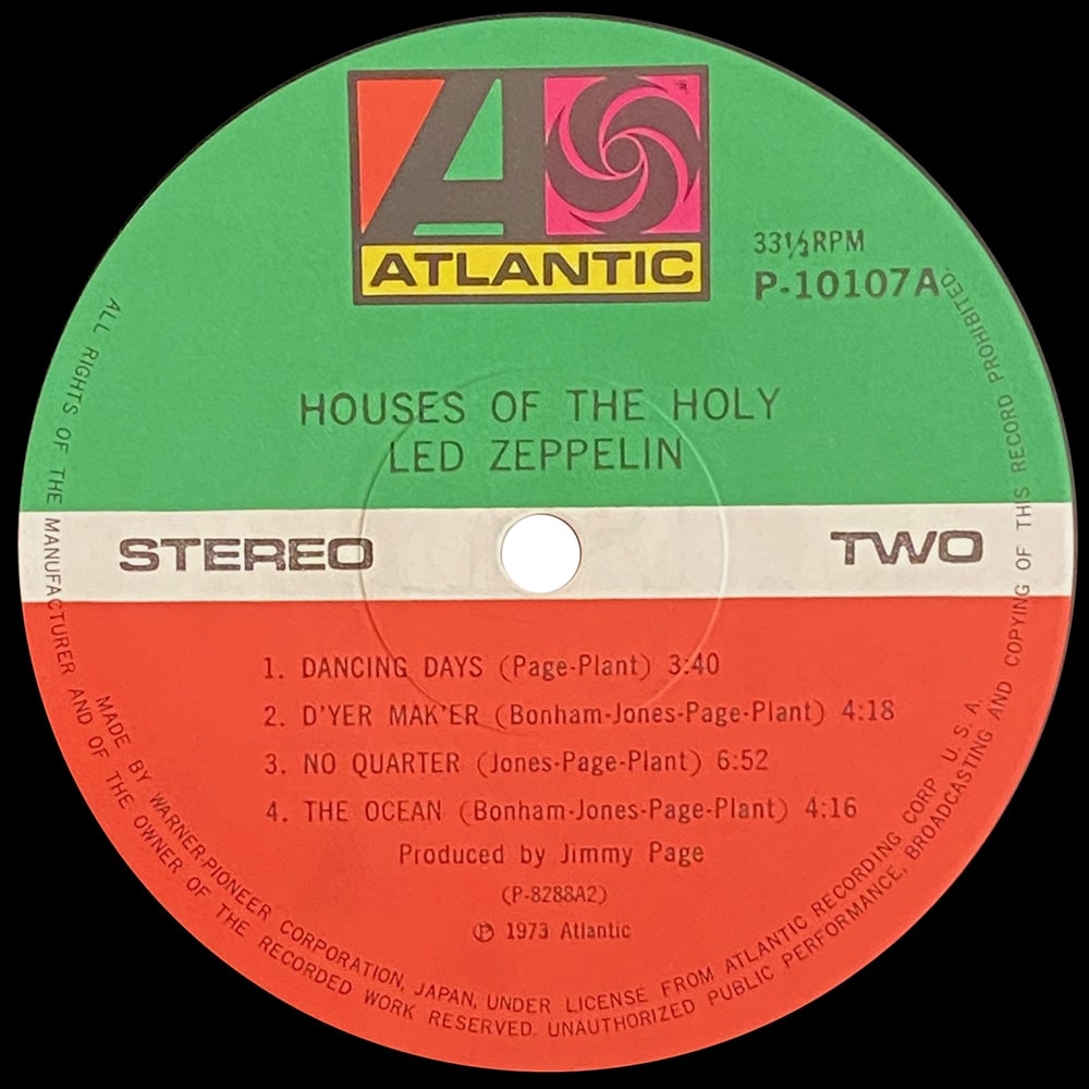 LP <br>Houses of the Holy <br>Japan (P-10107A) #2 - Image 4