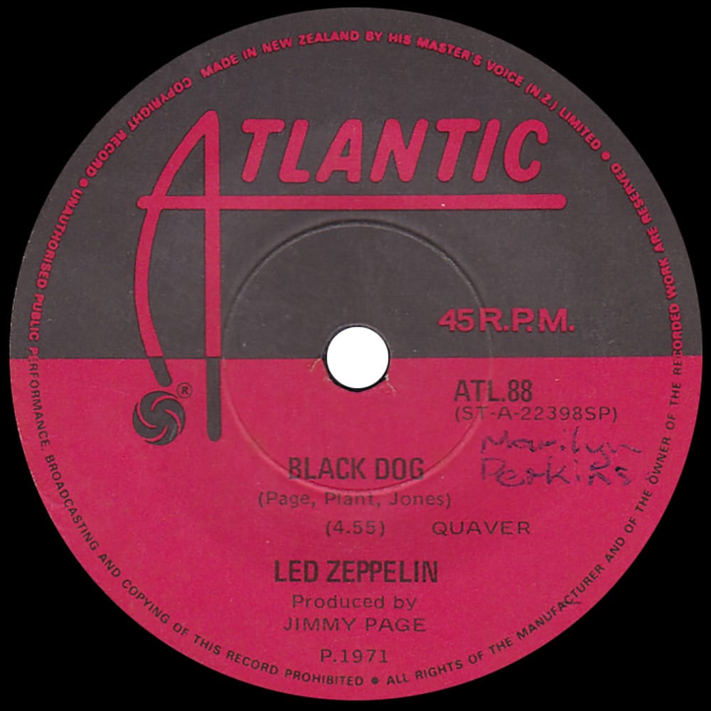 Single <br>New Zealand (ATL.88) <br>Black Dog / Misty Mountain Hop (#2)