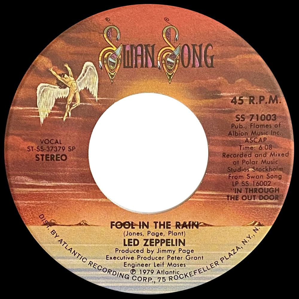 Single <br>USA (SS-71003) <br>Fool In The Rain / Hot Dog (#2) - Image 2