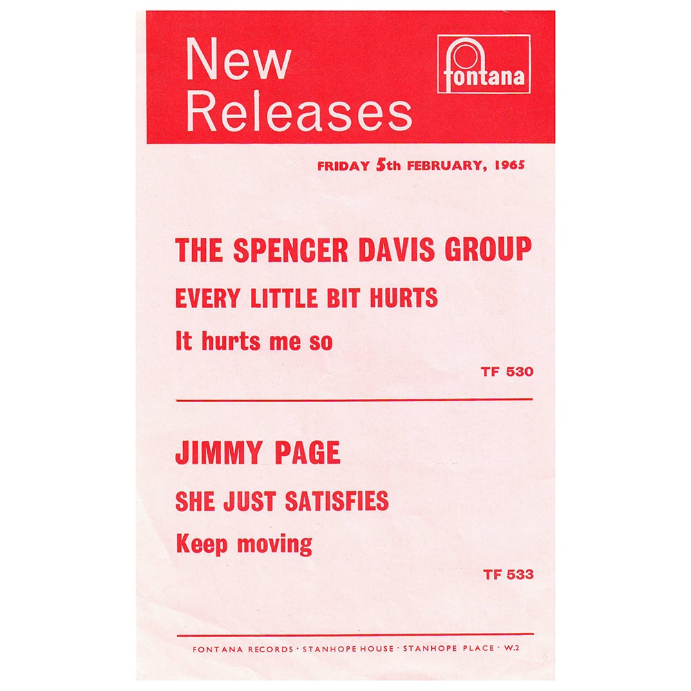 Pre-Zep Single <br>Jimmy Page <br>UK (TF 533) <br>She Just Satisfies / Keep Moving (Promo) - Image 4