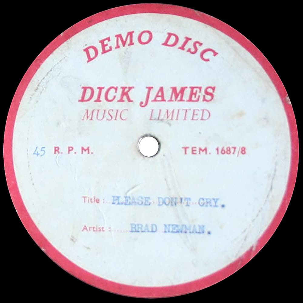 Pre-Zep Single <br>John Bonham <br>UK (DSP 7001) <br>She's A Mod / Please Don't Cry (Acetate) - Image 2