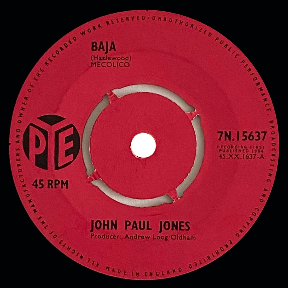 Pre-Zep Single <br>John Paul Jones <br>UK (7N.15637) <br>Baja / A Foggy Day In Vietnam (#1) - Image 2