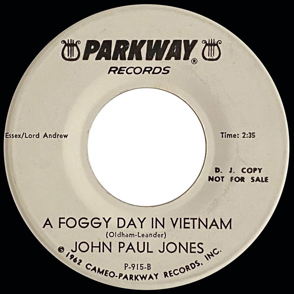 Pre-Zep Single <br>John Paul Jones <br>USA (P-915) <br>Baja / A Foggy Day In Vietnam (Promo #1) - Image 3
