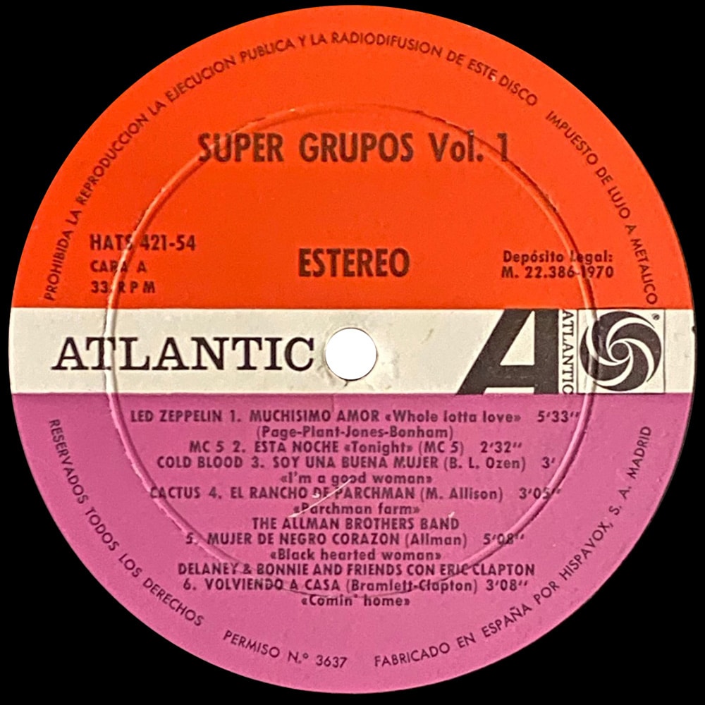 LP <br>Super Groupos <br>Whole Lotta Love <br>Spain (HATS-421-54) - Image 3