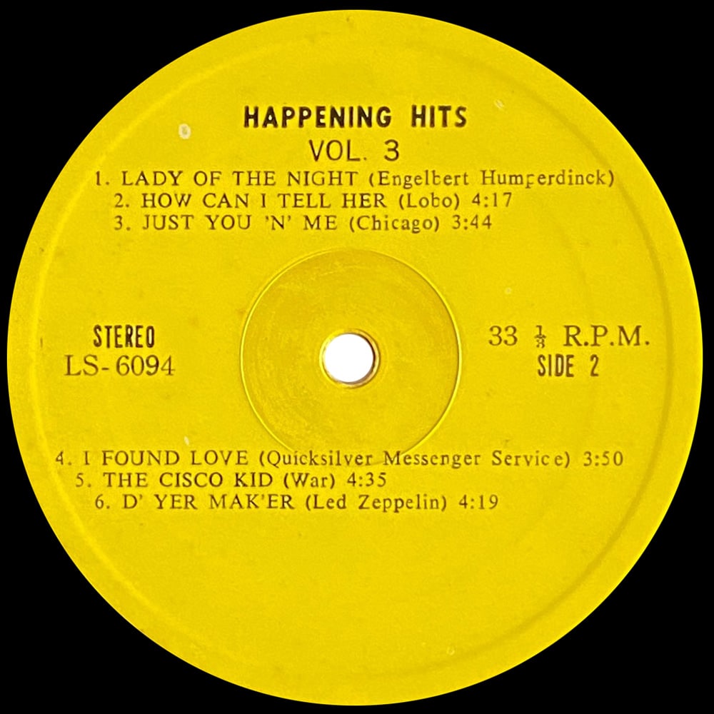 LP <br>Happening Hits Vol. 3 <br>D'yer Mak'er <br>Thailand (LS-6094) - Image 3