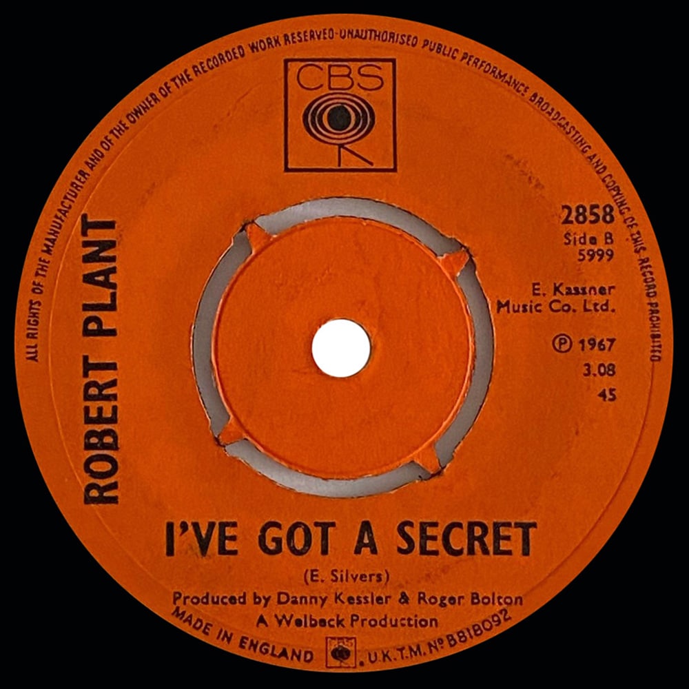 Pre-Zep Single <br>Robert Plant <br>UK (2858) <br>Long Time Coming / I've Got A Secret - Image 3