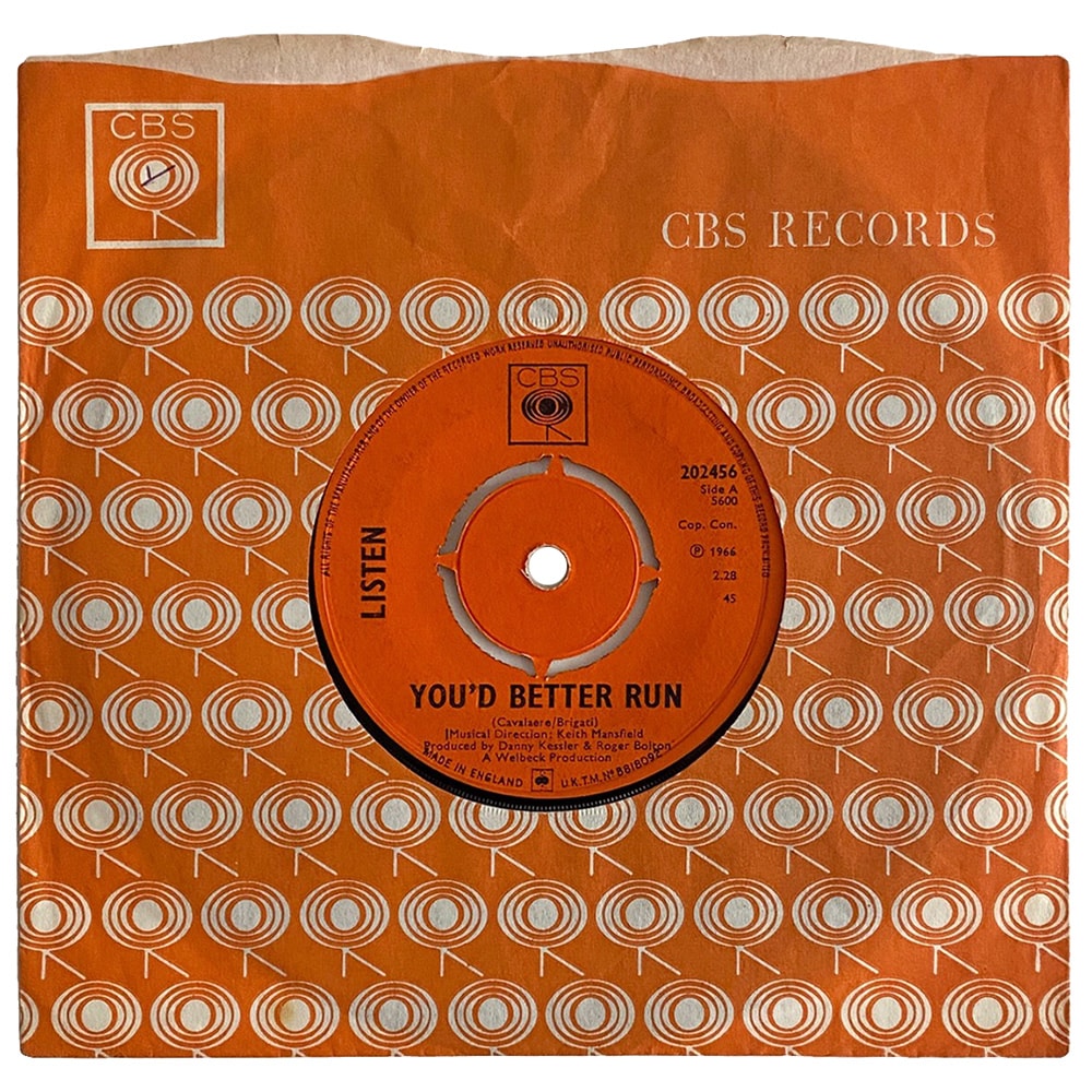 Pre-Zep Single <br>Robert Plant <br>UK (202456) <br>You'd Better Run / Everybody's Gonna Say