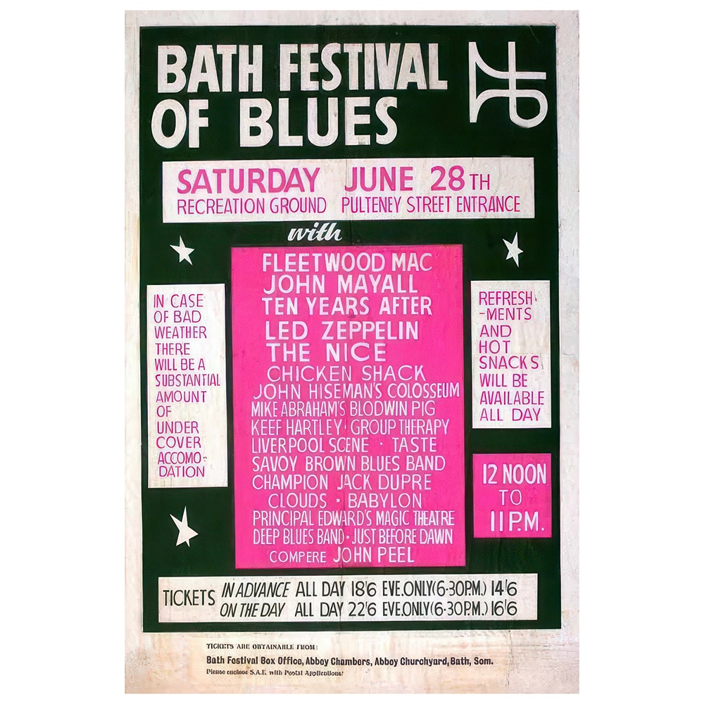 Concert Advertisement <br>1969.06.28 <br>Bath, UK (Poster) #1