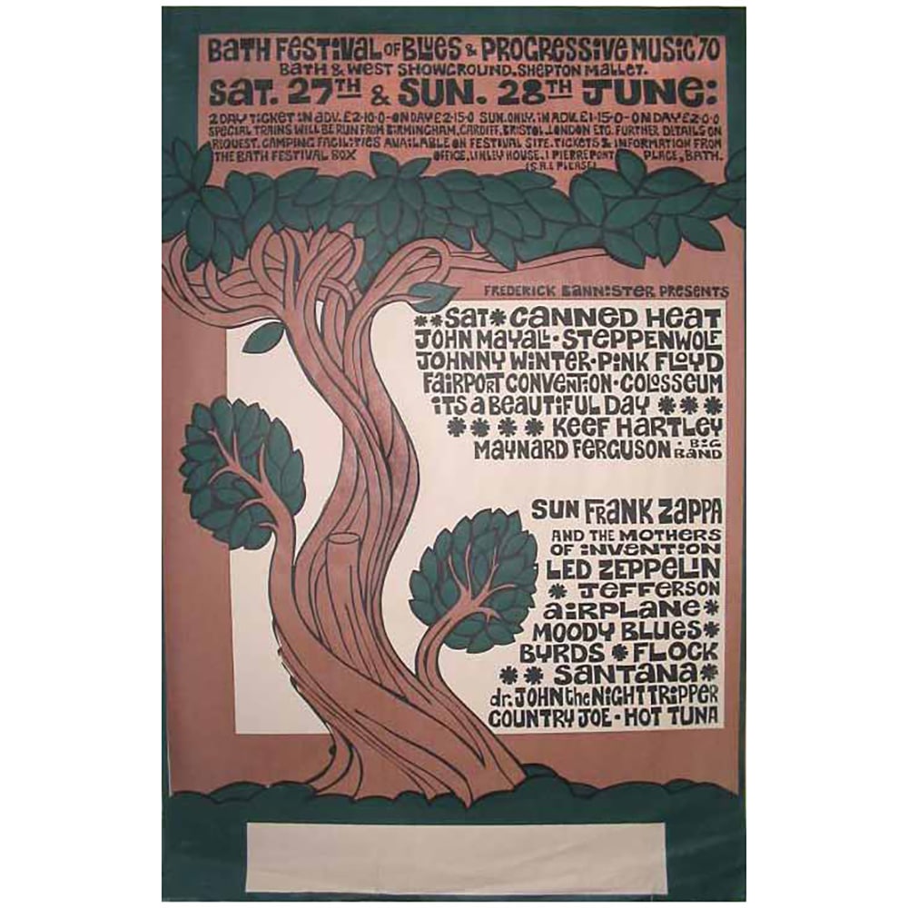 Concert Advertisement <br>1970.06.28 <br>Bath Festival, UK (Poster) #4