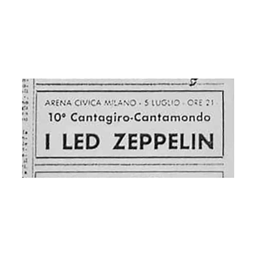 Concert Advertisement <br>1971.07.05 <br>Milan, IT (Ad)