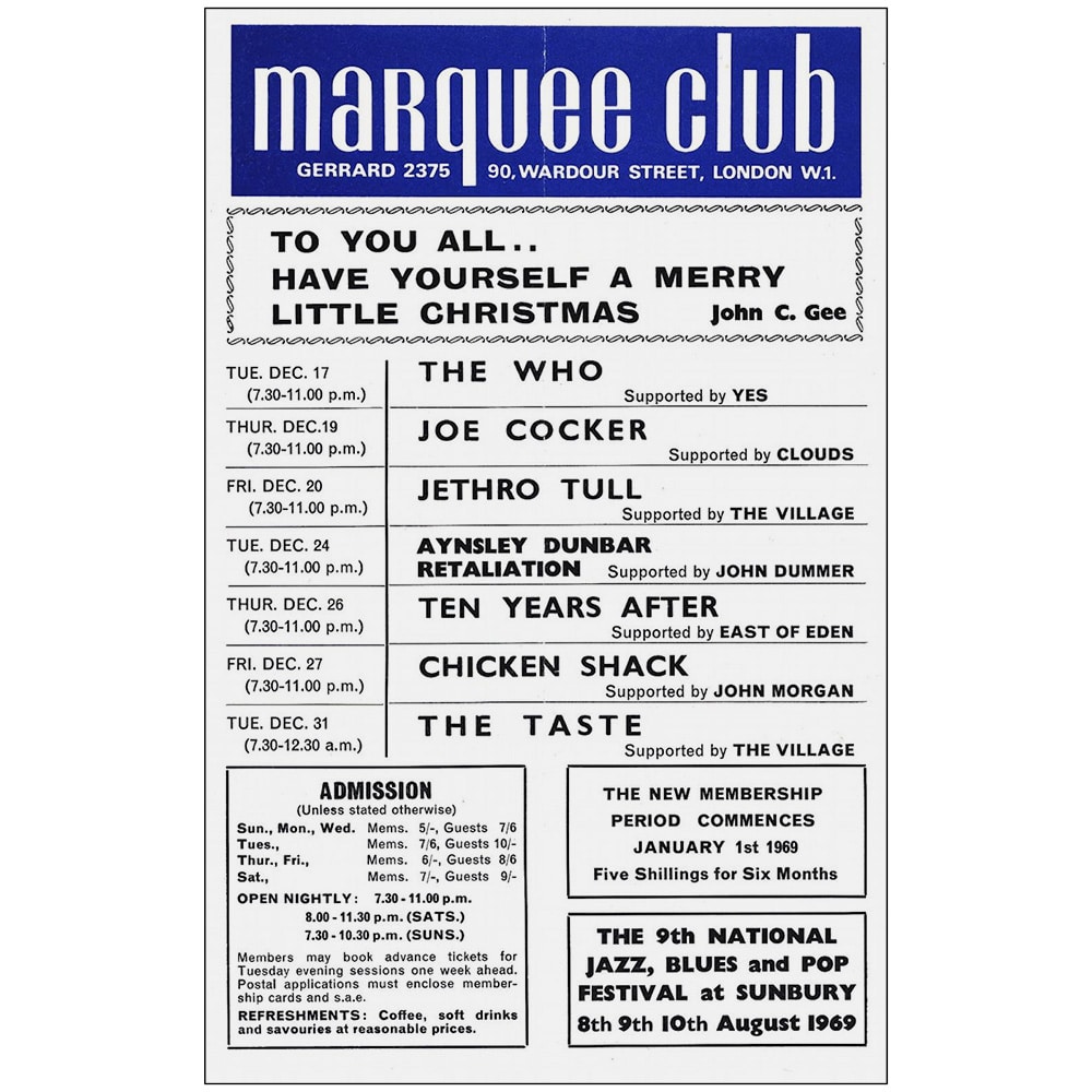 Concert Advertisement <br>1968.12.10 <br>London, UK (Handbill) - Image 2