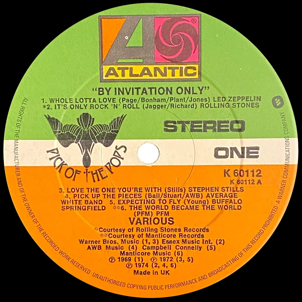 LP <br>By Invitation Only <br>Whole Lotta Love, Immigrant Song <br>UK (K 60112) - Image 4