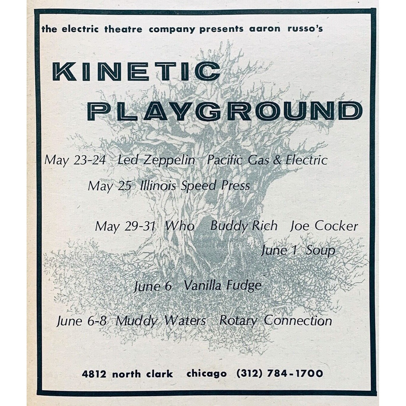 Concert Advertisement <br>1969.05.23 <br>Chicago, IL (Ad)