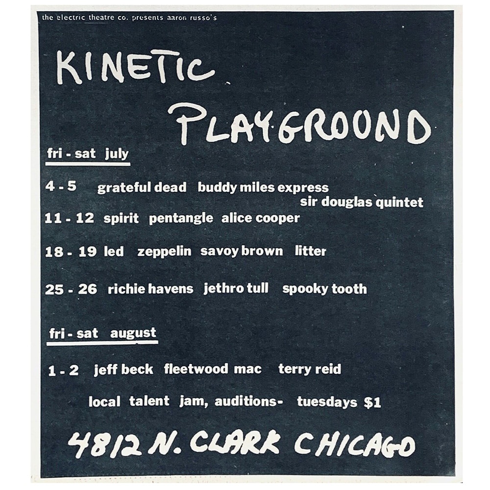 Concert Advertisement <br>1969.07.18 <br>Chicago, IL (Ad)
