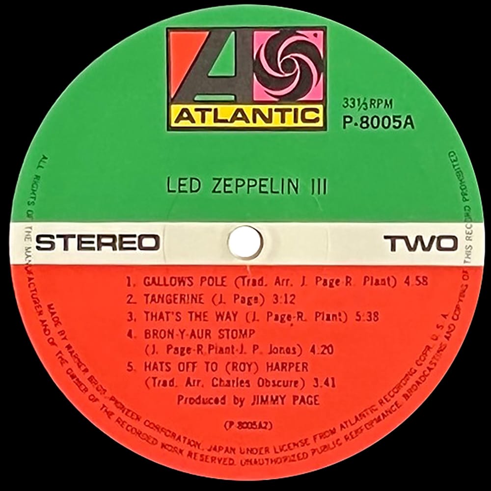 LP <br>Led Zeppelin III <br>Japan (P-8005A) #2 - Image 5