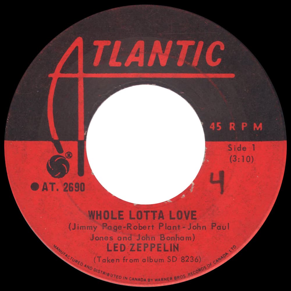 Single <br>Canada (AT. 2690) <br>Whole Lotta Love / Living Loving Maid (#4) - Image 2