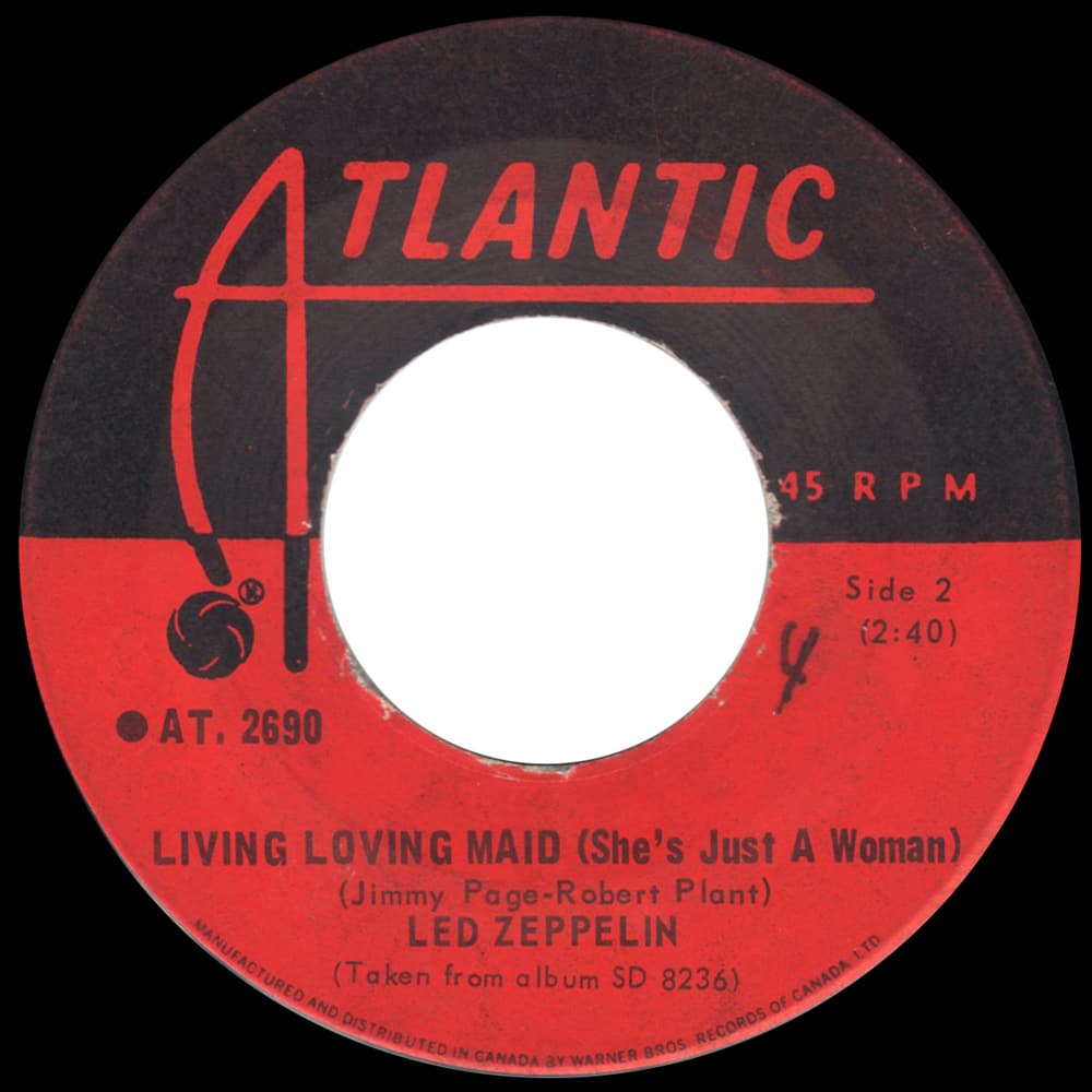 Single <br>Canada (AT. 2690) <br>Whole Lotta Love / Living Loving Maid (#4) - Image 3