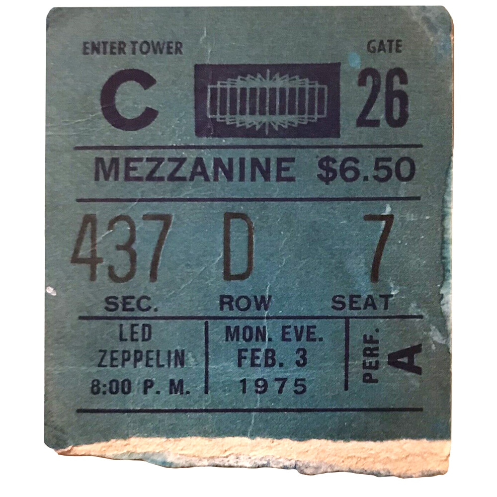 Concert Ticket <br>1975.02.03 <br>New York, NY
