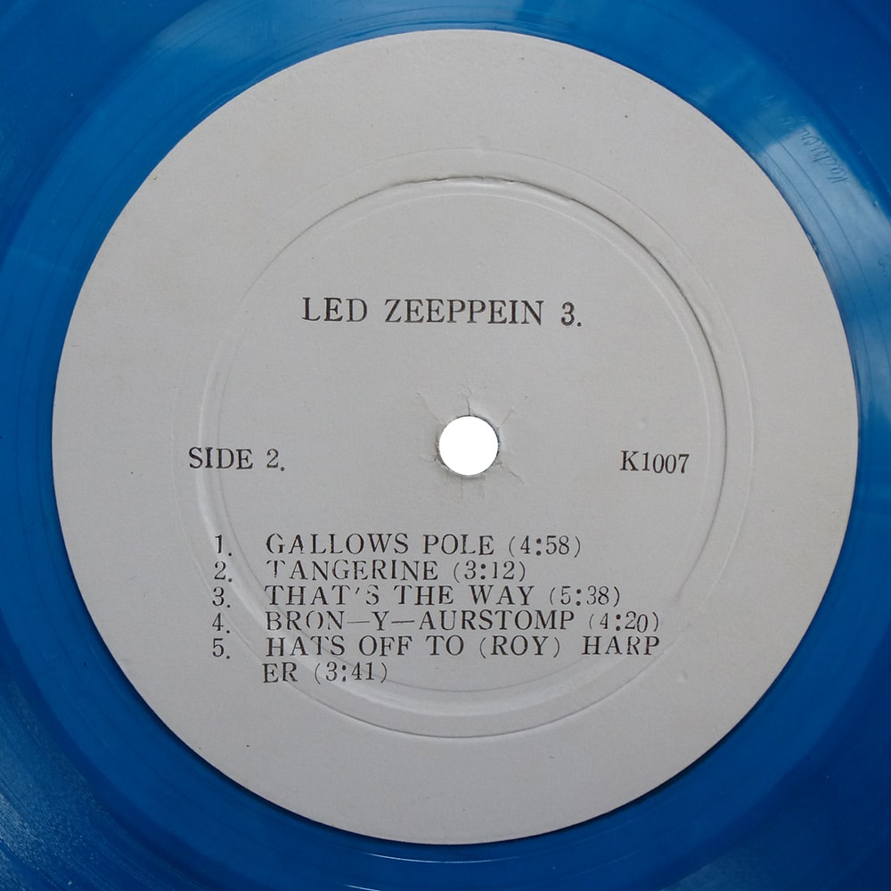 LP <br>Led Zeppelin III <br>South Korea, Colored Vinyl (K1007) #2 - Image 6