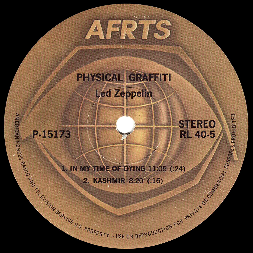 LP <br>Physical Graffiti <br>USA (RL 40-5) Promo