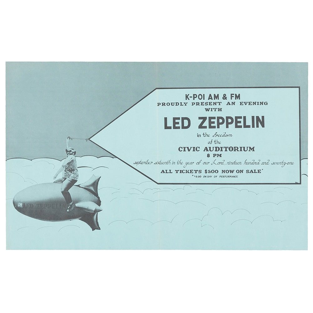 Concert Advertisement <br>1971.09.16 <br>Honolulu, HI (Poster)