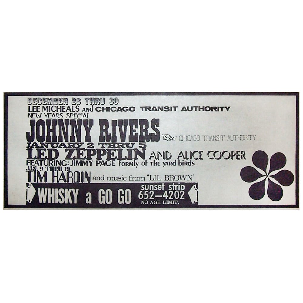 Concert Advertisement <br>1969.01.23 <br>West Hollywood, CA (Ad)
