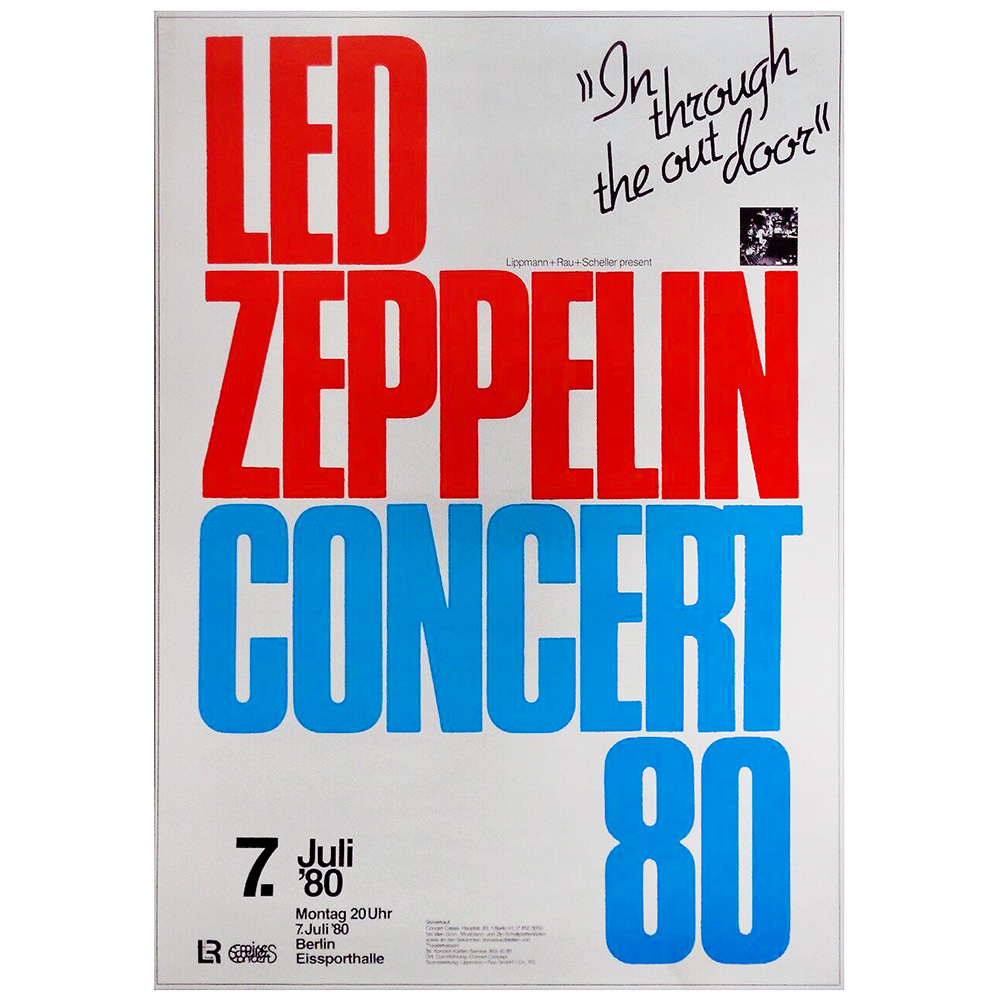 Concert Advertisement <br>1980.07.07 <br>Berlin, DE (Poster)