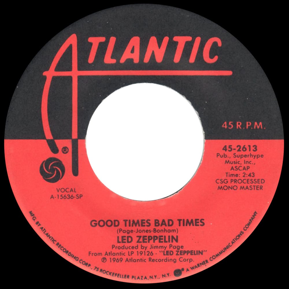 Single <br>Israel (45-2613) <br>Good Times Bad Times / Communication Breakdown (Promo #2)