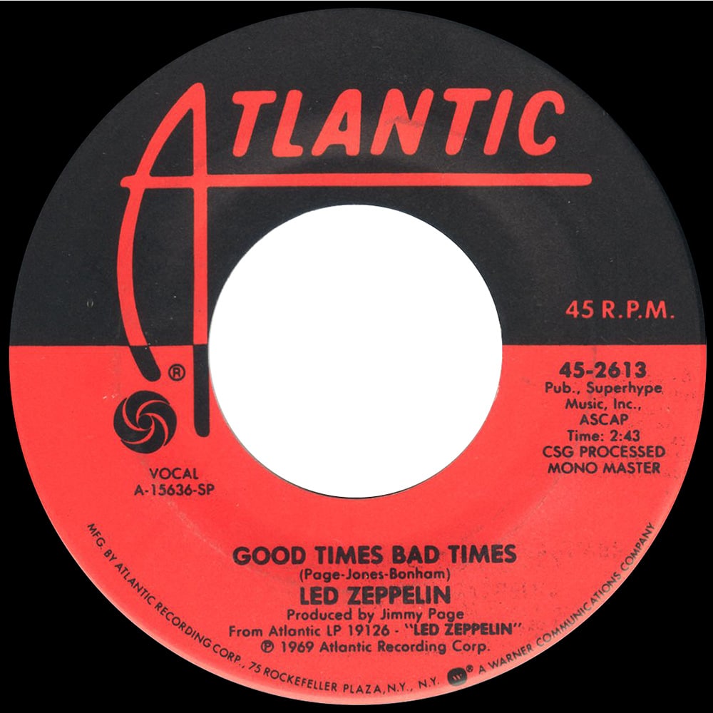 Single <br>Israel (45-2613) <br>Good Times Bad Times / Communication Breakdown (Promo #1) - Image 2