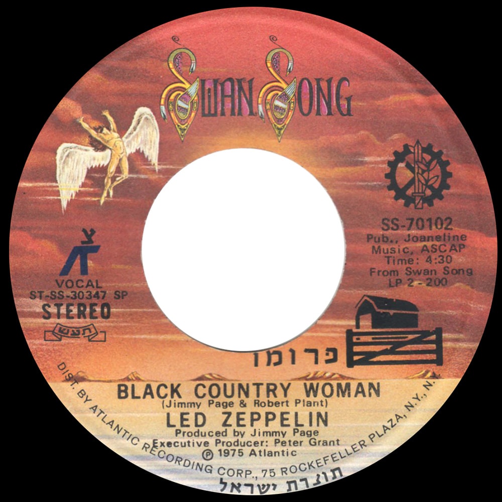 Single <br>Israel (SS-70102) <br>Trampled Under Foot / Black Country Woman (Promo #1) - Image 2