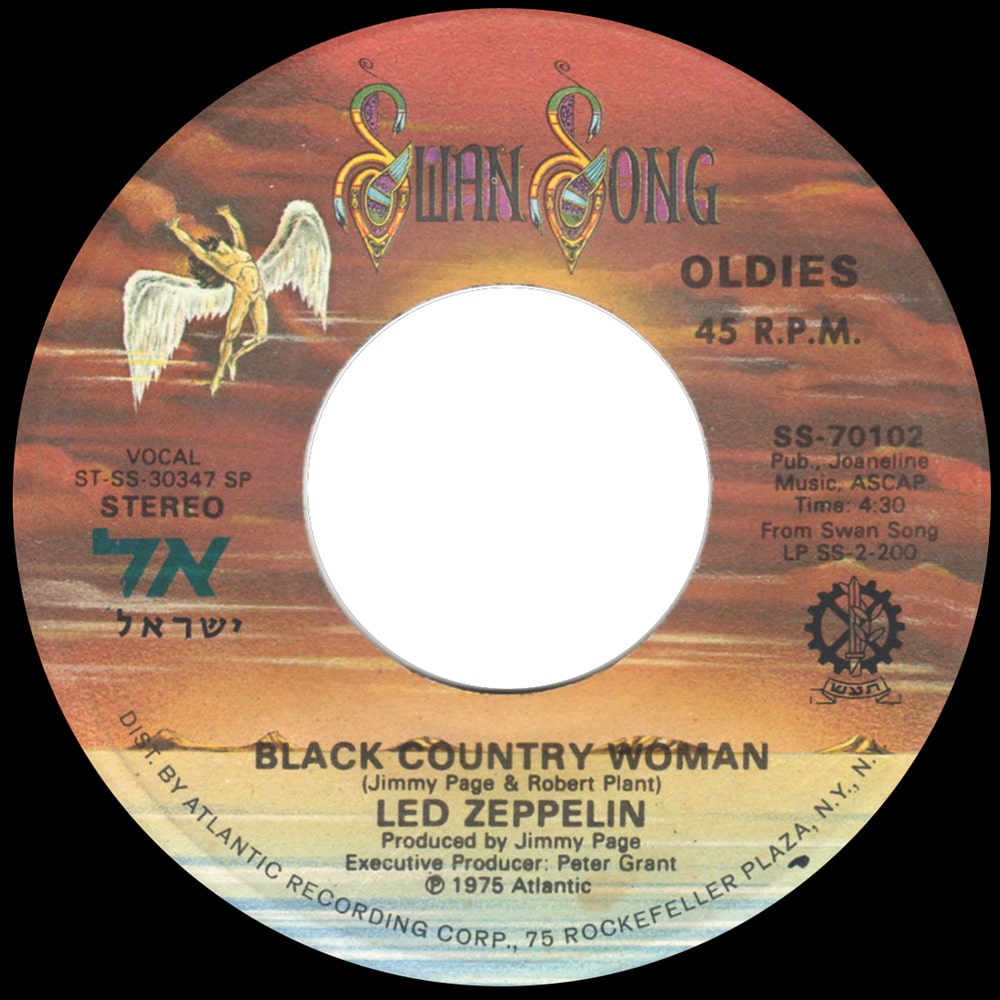 Single <br>Israel (SS-70102) <br>Trampled Under Foot / Black Country Woman (Promo #1) (Copy) - Image 2