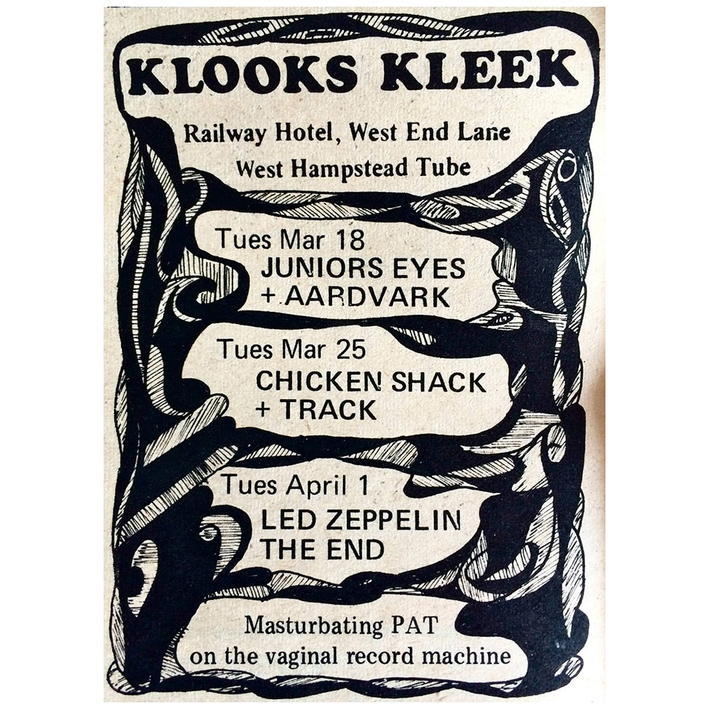 Concert Advertisement <br>1969.03.30 <br>West Hampstead, UK (Ad)
